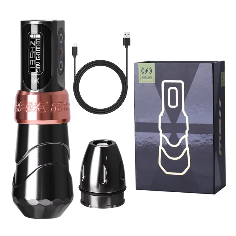 Wireless Tattoo Pen with 10,000 RPM Brushless Motor and LED Display, 10-Hour Battery All Vera Mart