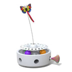 Interactive Cat Toy with Feather, Butterfly and Track Ball, USB Powered All Vera Mart