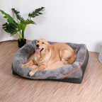 Dog Bed with Orthopedic Foam and Raised Cushioned Walls, Machine Washable All Vera Mart