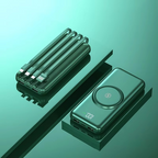 Portable Power Bank 20000mAh with Wireless Charging and Four Built-in Cables All Vera Mart