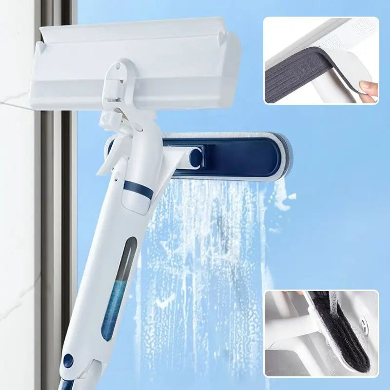 Spray Mop for Windows with Silicone Scraper and Water Collection Chamber All Vera Mart
