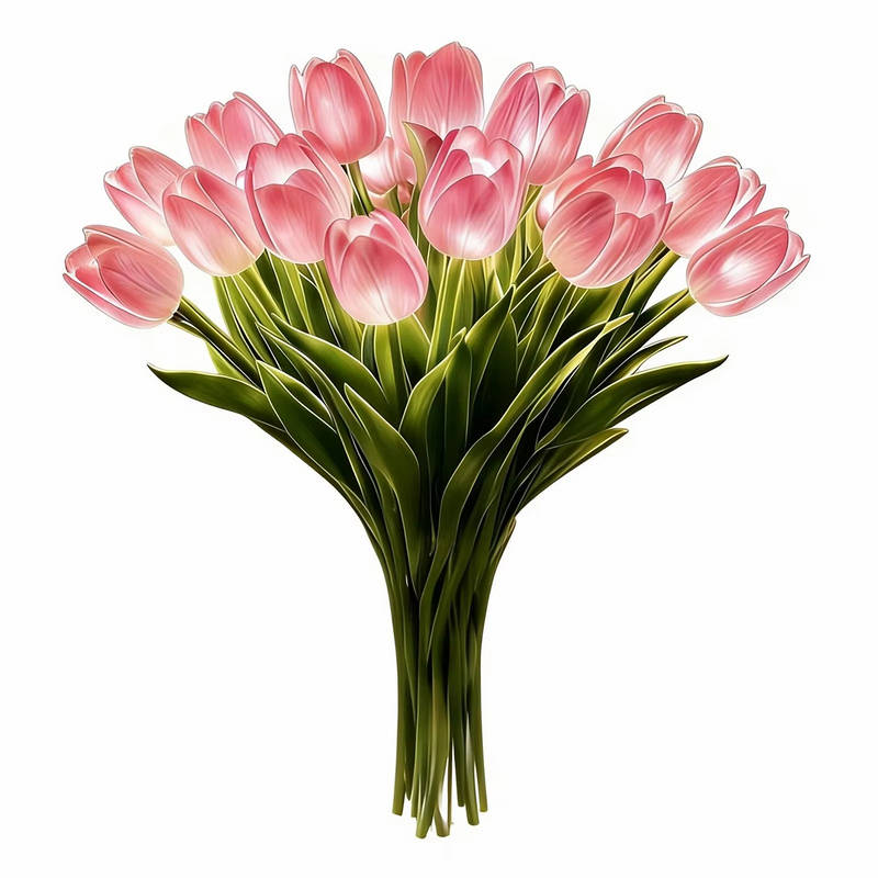 Tulip Night Light with Soft Touch Petals and Warm White LED, Battery Operated All Vera Mart