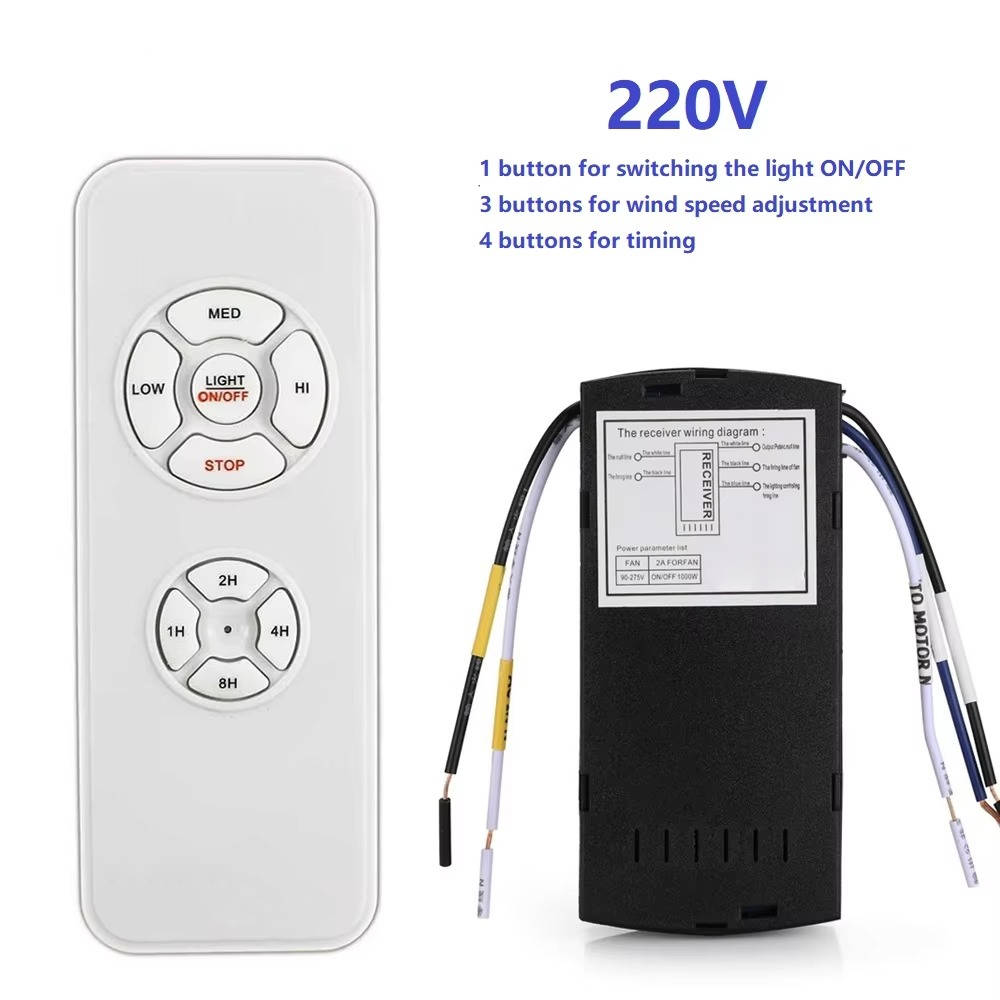 Smart Ceiling Fan Controller with App Control and Voice Command, 3-Speed Remote All Vera Mart