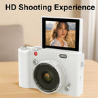 Flip Screen Digital Camera with 64M Resolution and Built-in LED, 32GB Memory Card Included All Vera Mart