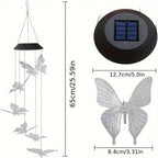 Color Changing Solar Wind Chimes with Automatic Dusk Sensor and Six LED Colors All Vera Mart