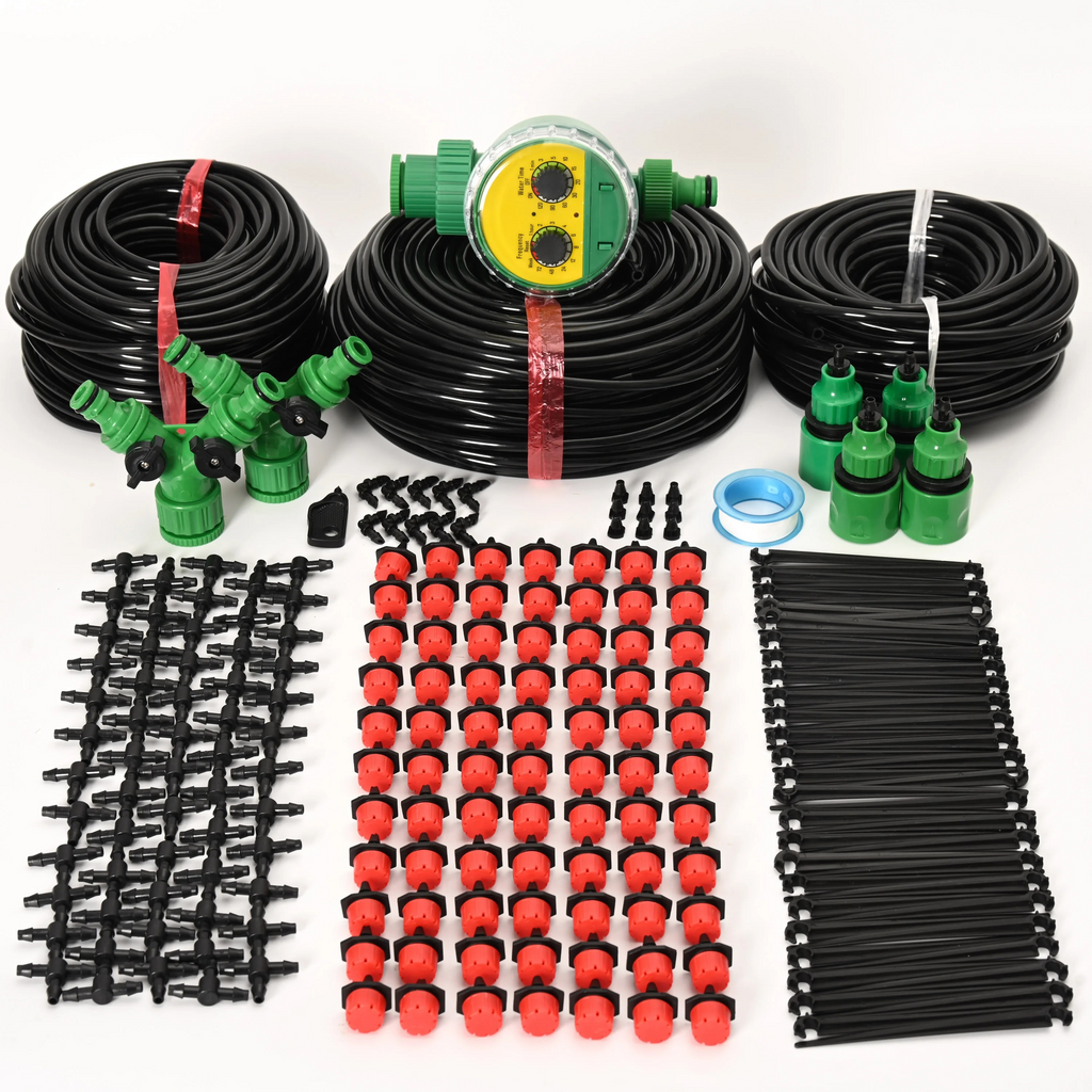 Automatic Drip Irrigation System with Adjustable Timer and Pressure Regulation All Vera Mart