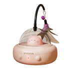 Interactive Rolling Cat Toy with Laser and Feather Bells, Obstacle Detection All Vera Mart
