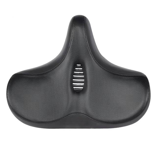 Bike Saddle with Memory Foam Cushioning and Dual Spring Absorption, Reflective Strips All Vera Mart