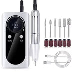 Electric Nail Drill with Variable Speed Control and Six Metal Bits, LCD Display All Vera Mart