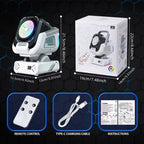 Automatic Bubble Machine with 150 Degree Rotation and RGB Lighting, 30000 Bubbles Per Minute All Vera Mart