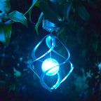 Solar Wind Chime with Color Changing LED and Rotating Spinner All Vera Mart