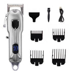 Rechargeable Pet Grooming Clipper with Carbon Steel Blades and LCD Battery Display All Vera Mart