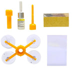 Windshield Crack Repair Kit with Vacuum Pressure Injection and UV Curing Films All Vera Mart