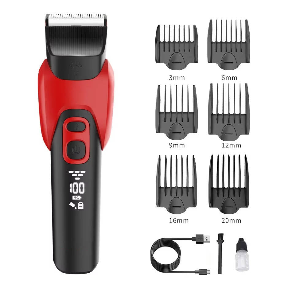 Quiet Dog Clipper with Titanium Ceramic Blades and 120-Minute Battery Life All Vera Mart