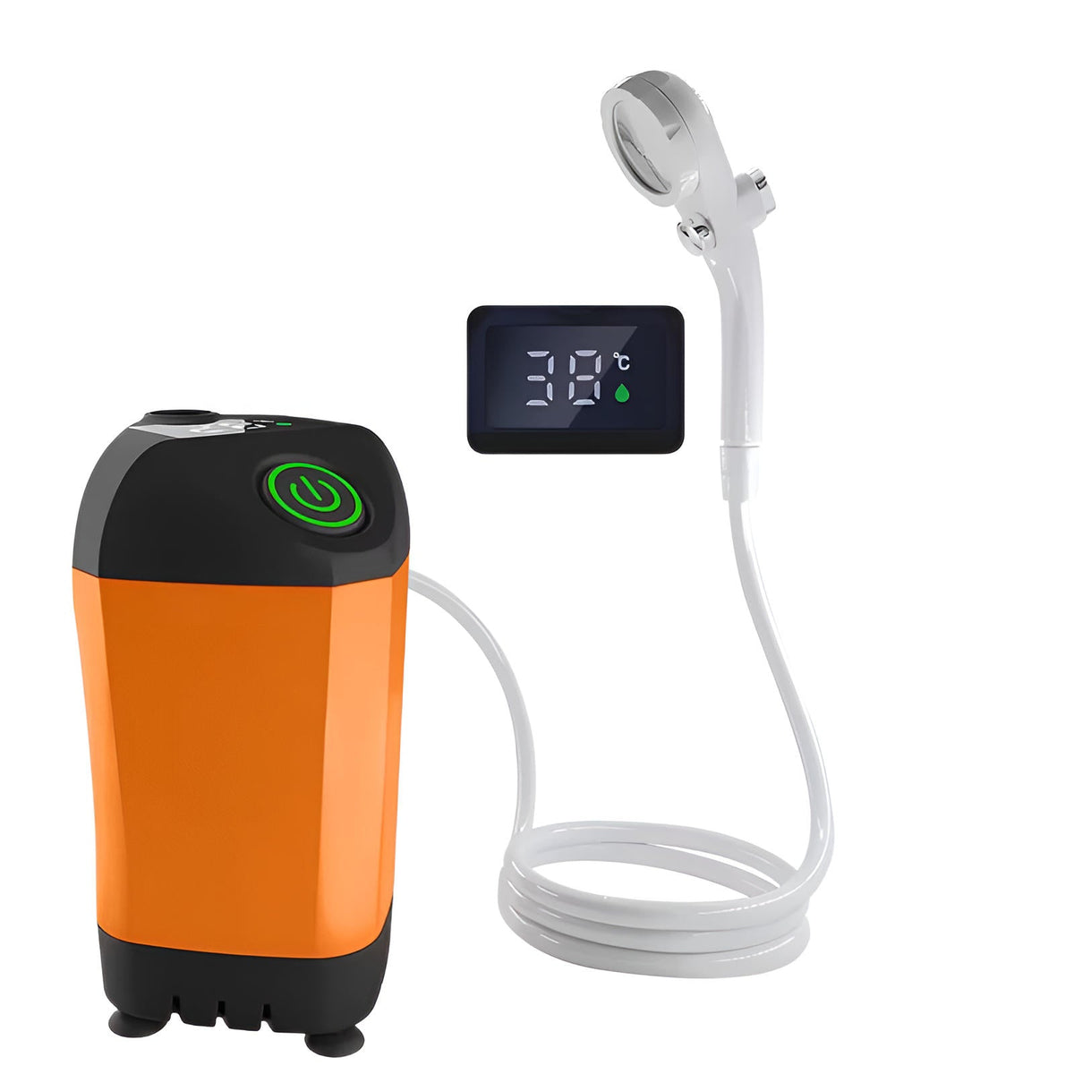 Outdoor Shower Pump with Digital Temperature Display and 90-Minute Battery All Vera Mart