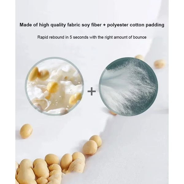 Cervical Memory Foam Pillow with Goose Down Fill and Breathable Cover All Vera Mart