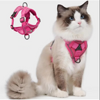 Cat Vest Harness with Reflective Strips and 1.5M Leash All Vera Mart