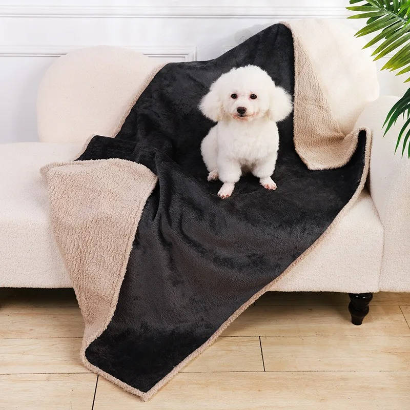 Waterproof Dog Blanket with Sherpa Fleece and Raised Edges for Furniture Protection All Vera Mart