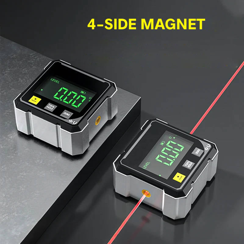 Digital Angle Finder with Magnetic Base and USB Rechargeable Battery All Vera Mart