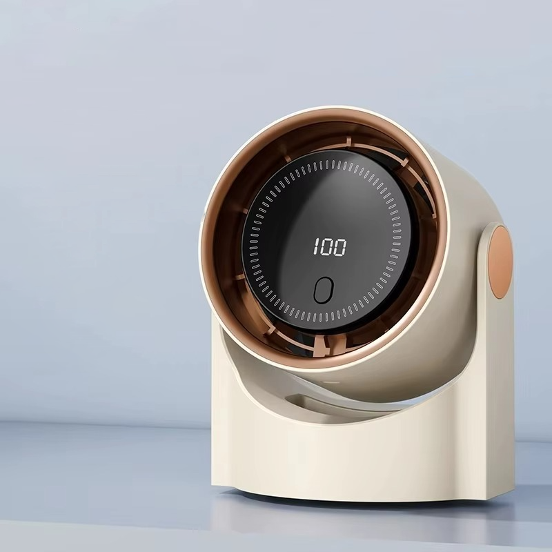 Rechargeable Bladeless Desk Fan with 100 Speed Settings and 360 Rotation, 5 Wind Modes All Vera Mart