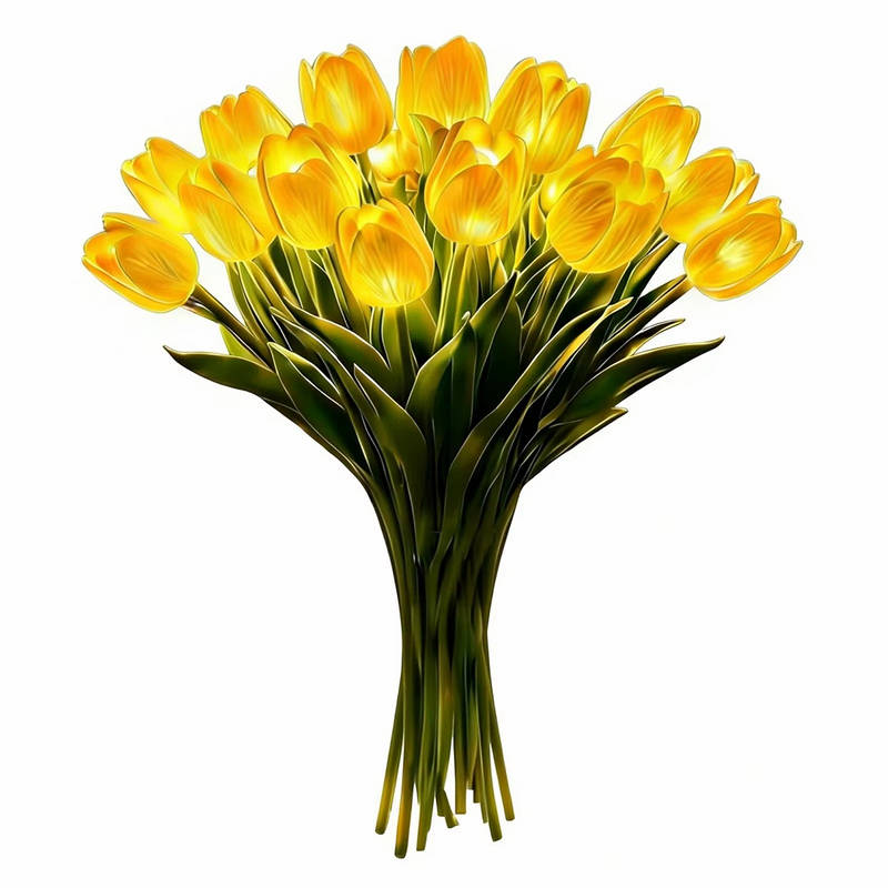 Tulip Night Light with Soft Touch Petals and Warm White LED, Battery Operated All Vera Mart