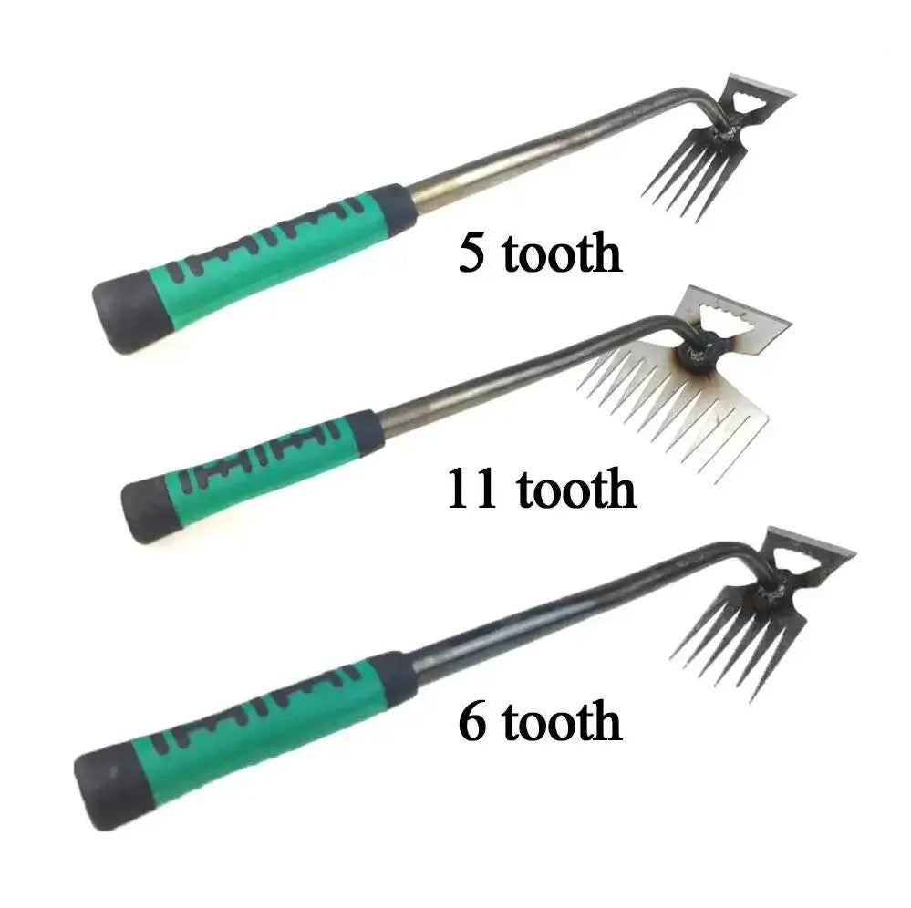 Manganese Steel Weed Puller with Multiple Tines and Ergonomic Handle All Vera Mart