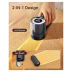 Rechargeable Fabric Shaver with Six Stainless Steel Blades and LED Display All Vera Mart