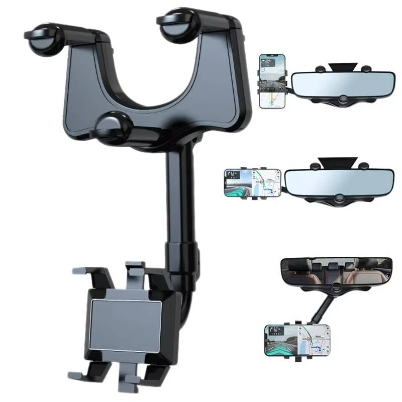 Rearview Mirror Phone Holder with 360 Rotation and Extendable Arm All Vera Mart