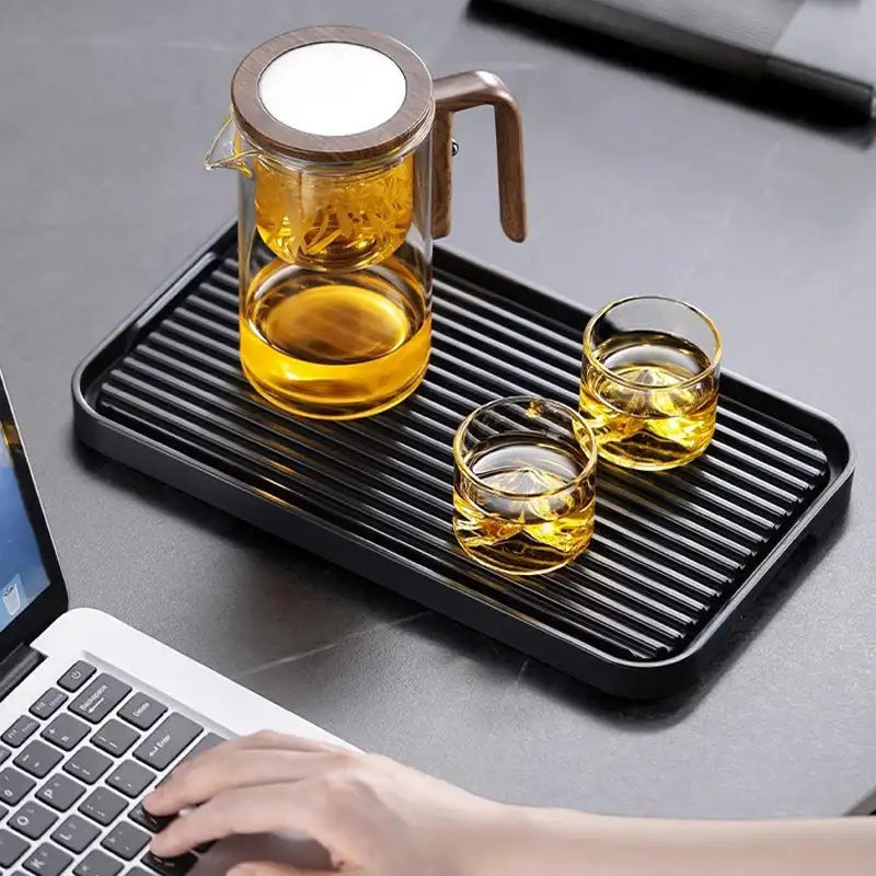 Borosilicate Glass Teapot with Removable Infuser and Wooden Handle All Vera Mart