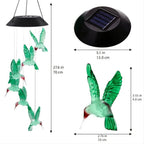 Color Changing Solar Wind Chimes with Automatic Dusk Sensor and Six LED Colors All Vera Mart