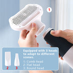 Dog Hair Dryer with Interchangeable Comb Heads and Three Heat Settings All Vera Mart