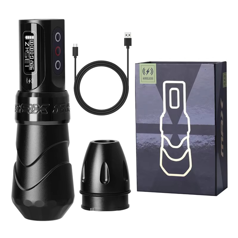 Wireless Tattoo Pen with 10,000 RPM Brushless Motor and LED Display, 10-Hour Battery All Vera Mart