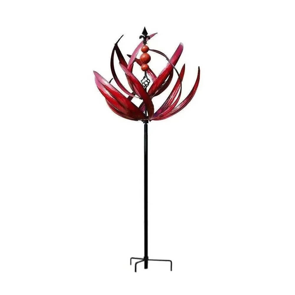 Tulip Wind Spinner with Powder Coated Iron Body and 360 Degree Rotation All Vera Mart