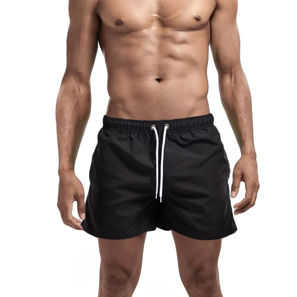 Men's Athletic Swim Trunks with Mesh Liner and Three Pockets, Quick Dry All Vera Mart
