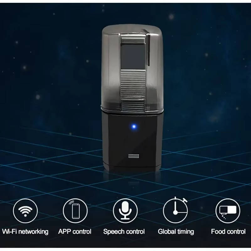Smart Fish Feeder with App Control and Voice Commands, WiFi Enabled All Vera Mart