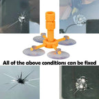 Windshield Crack Repair Kit with Vacuum Pressure Injection and UV Curing Films All Vera Mart