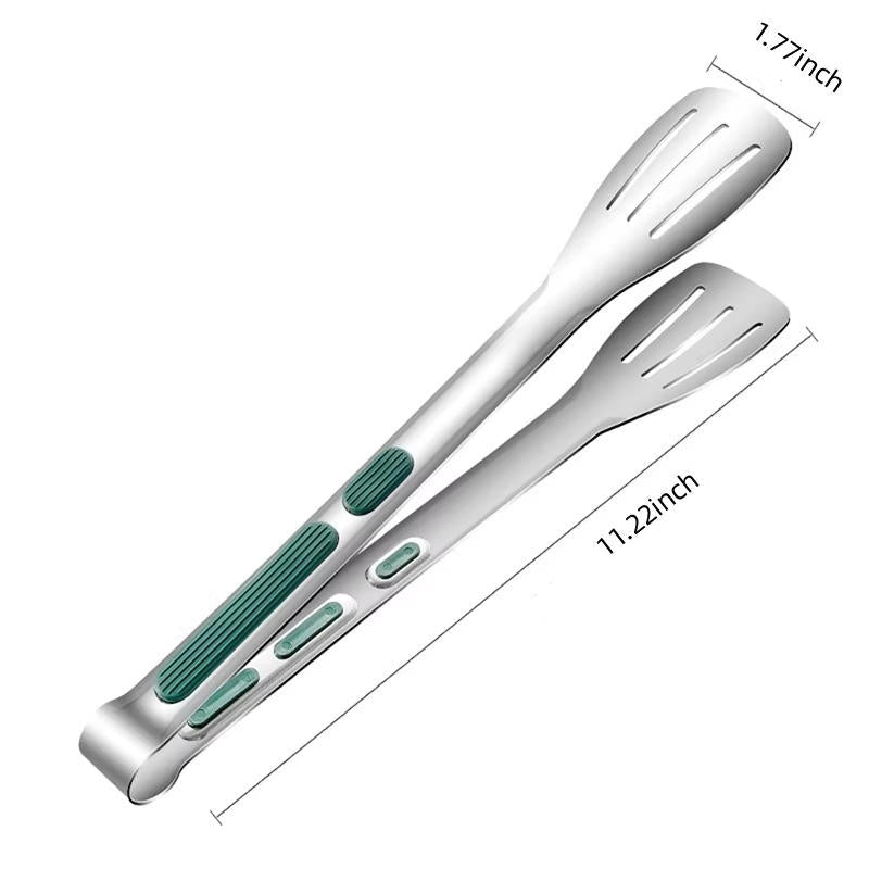 Stainless Steel Kitchen Tongs with Scalloped Grip Tips and Spring Loaded Mechanism All Vera Mart