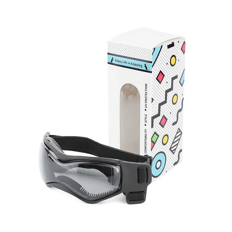 Pet Eye Protection Goggles with Wraparound Lens and Adjustable Straps for Small Dogs All Vera Mart