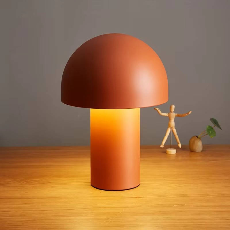 Bedside Table Lamp with Dome Shade and Wrought Iron Base, 40W All Vera Mart