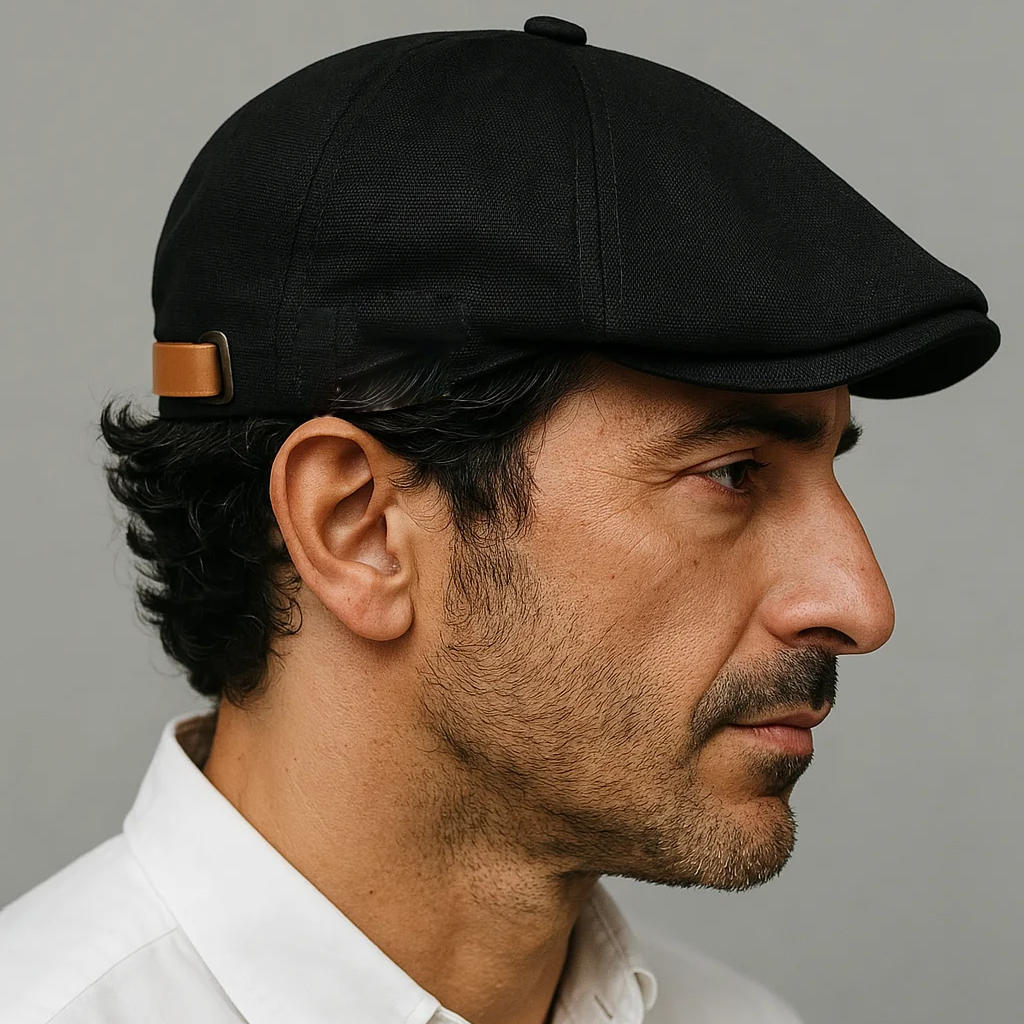Flat Cap with Adjustable Elastic Band and Moisture Wicking Interior, Unisex All Vera Mart