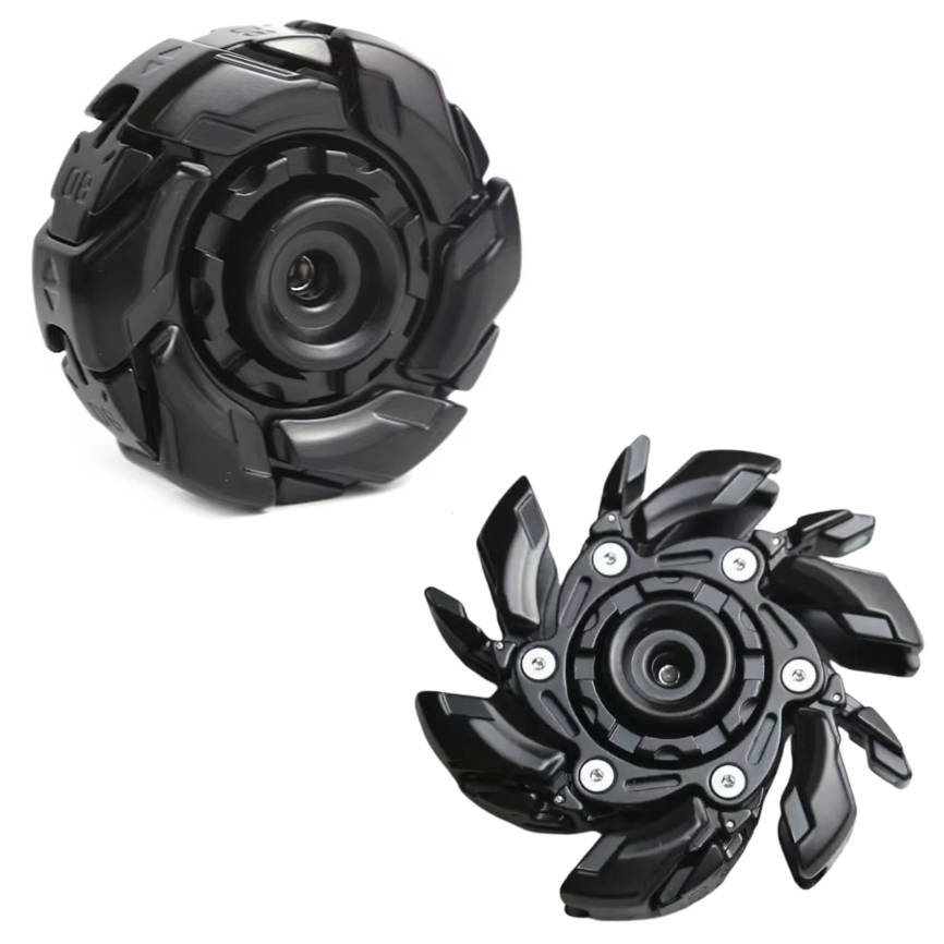 Zinc Alloy Fidget Spinner with Expandable Wings and Reflective Finish All Vera Mart