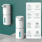 Infrared Motion Sensor Soap Dispenser with USB Rechargeable Battery and IPX5 Splash Protection All Vera Mart
