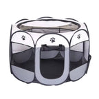 Portable Mesh Pet Tent with Eight-Sided Panels and Zippered Doors All Vera Mart
