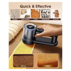 Rechargeable Fabric Shaver with Six Stainless Steel Blades and LED Display All Vera Mart