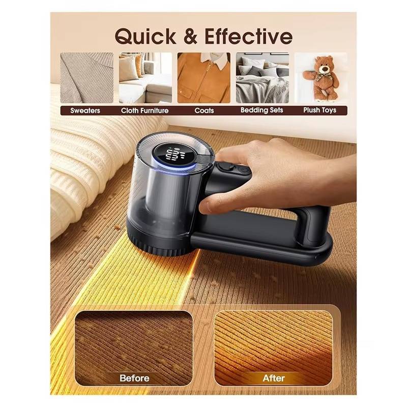 Rechargeable Fabric Shaver with Six Stainless Steel Blades and LED Display All Vera Mart
