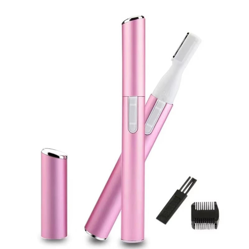 Electric Eyebrow Trimmer with Dual Cutting Heads and 20-Degree Rotation, Cordless Battery Powered All Vera Mart