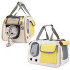 Pet Carrier with Dual Top and Side Openings and Mesh Ventilation, Foldable All Vera Mart
