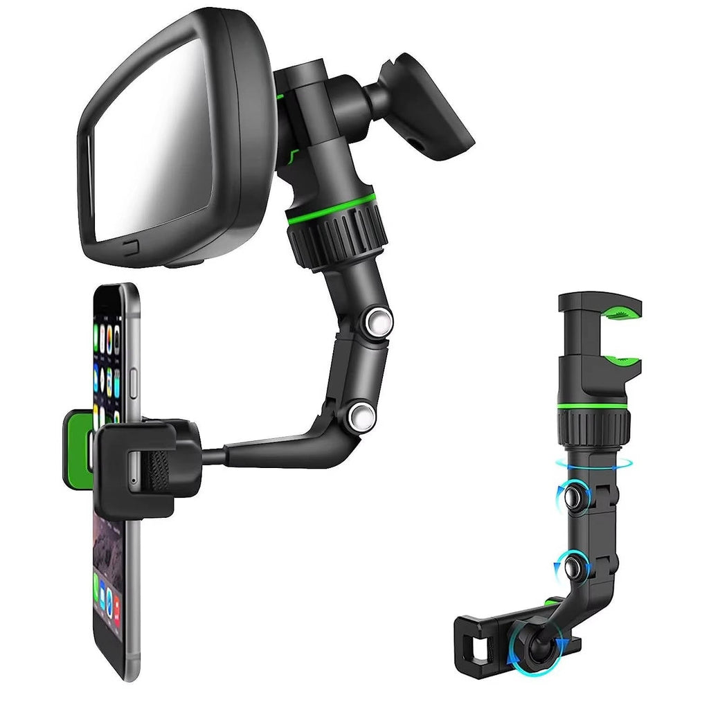 Rearview Mirror Phone Mount with 360 Degree Rotation and One Hand Release All Vera Mart