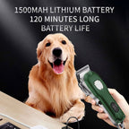 Rechargeable Pet Grooming Clipper with Carbon Steel Blades and LCD Battery Display All Vera Mart