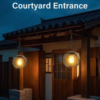 Solar Hanging Lantern with Automatic Light Sensing and 14-Hour Runtime for Outdoor Spaces All Vera Mart